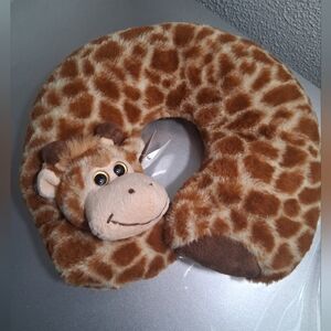 Dollibu Giraffe Plush Neck Pillow - Travel Brown and Cream Pre-owned